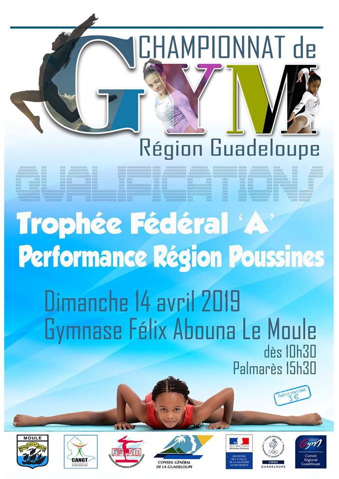 CHAMPIONNAT DE GYM – RÉGION GUADELOUPE – 14 AVRIL AU MOULE