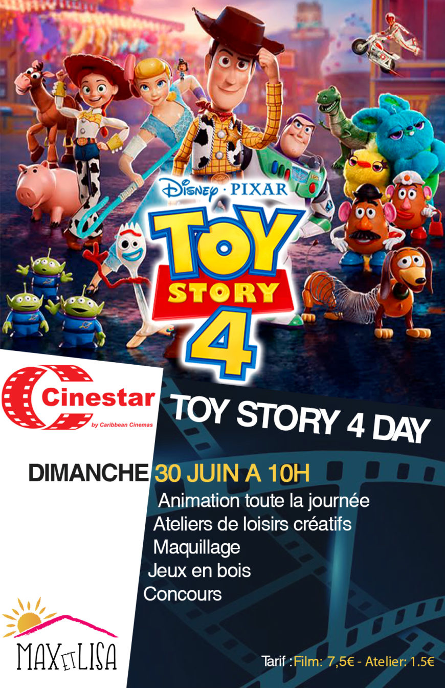 Concours TOY STORY 4 ! 2 places à gagner pour l’anniversaire du Cinestar du 28 au 30 juin