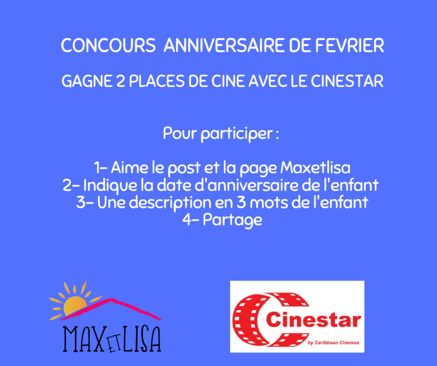 Concours Anniversaire « HAPPY DAY » avec Le Cinestar – Février 2020
