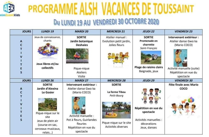 Vacances de Toussaint : Anim Event Kid- Baie Mahault