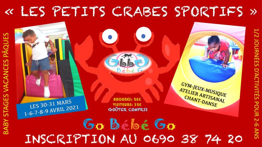 Vacances de Pâques – Crabes sportifs – Moins de 5 ans
