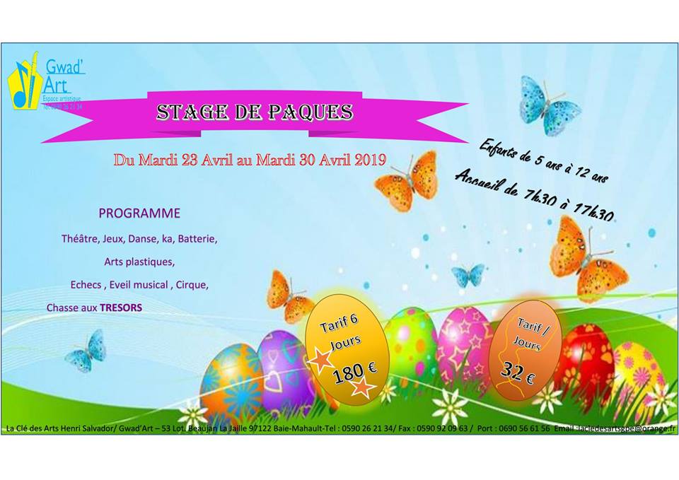 Vacances de Pâques du 23 au 30 avril – 5 à 12 ans