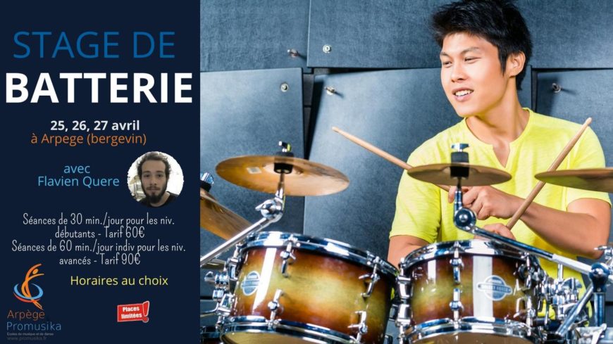 Stage Batterie – Flavien Quere 25, 26, 27 avril