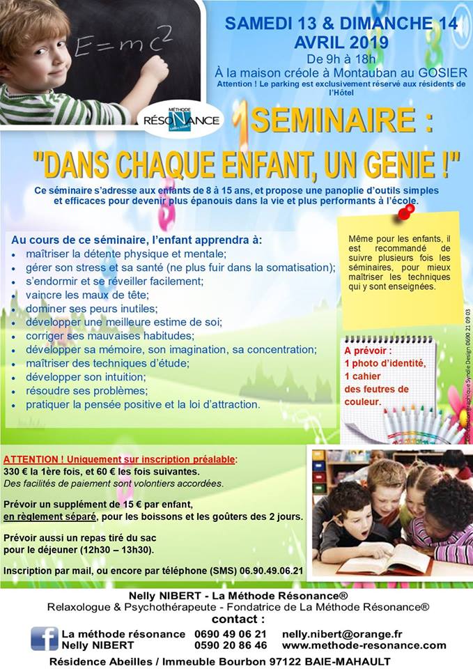Séminaire : « Dans chaque enfant, un génie !