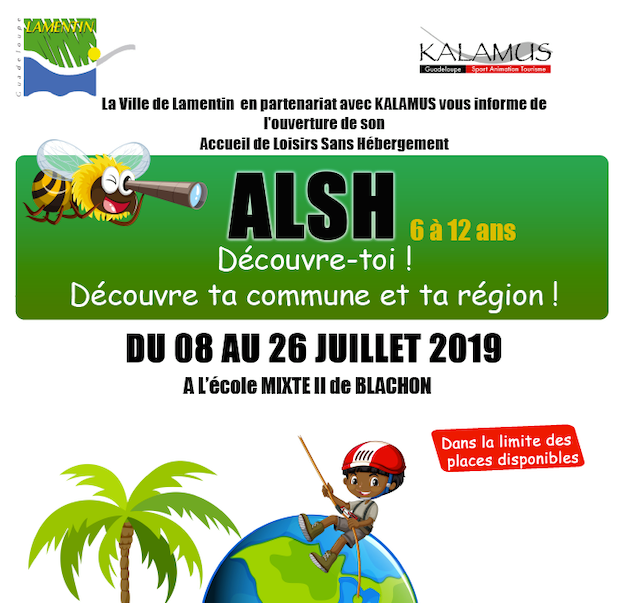 CENTRE DE LOISIR – Lamentin – 6 à 12 ans – 8 au 26 juillet