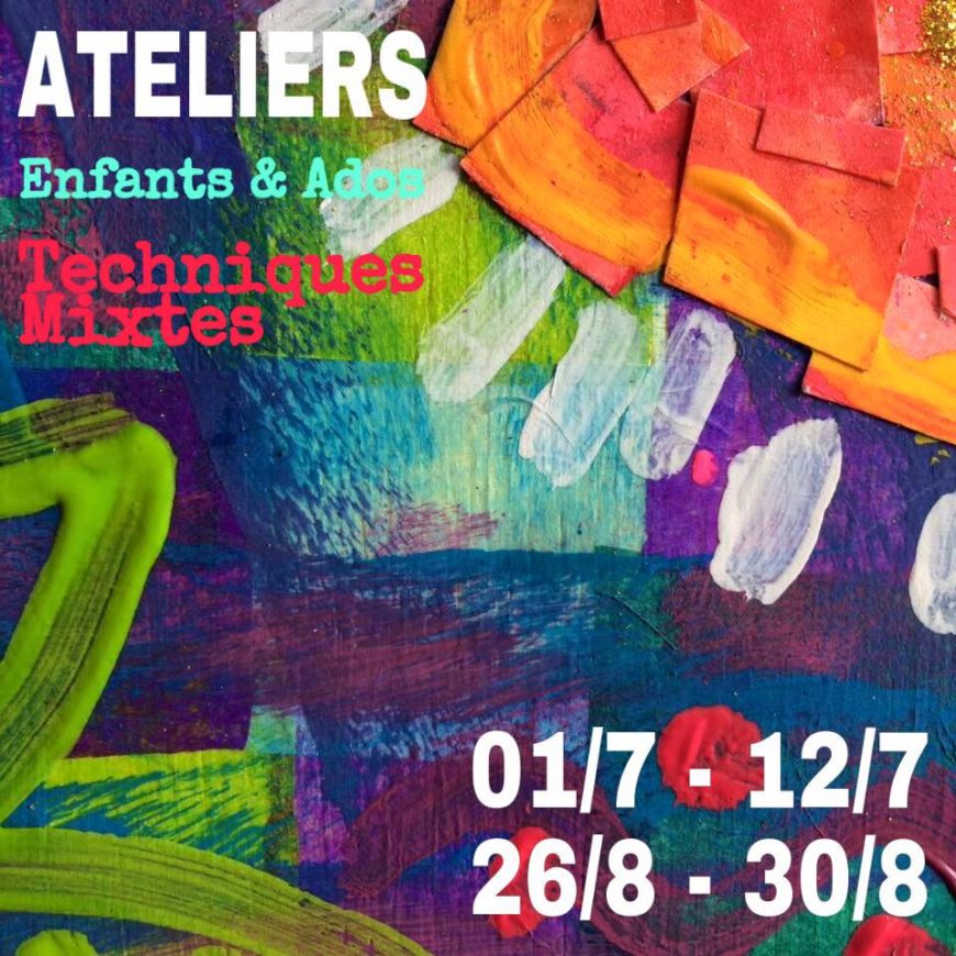 🌴ATELIERS GRANDES VACANCES🌴 Du 1 au 12 juillet et du 26 au 30 août – 6 à 12 ans