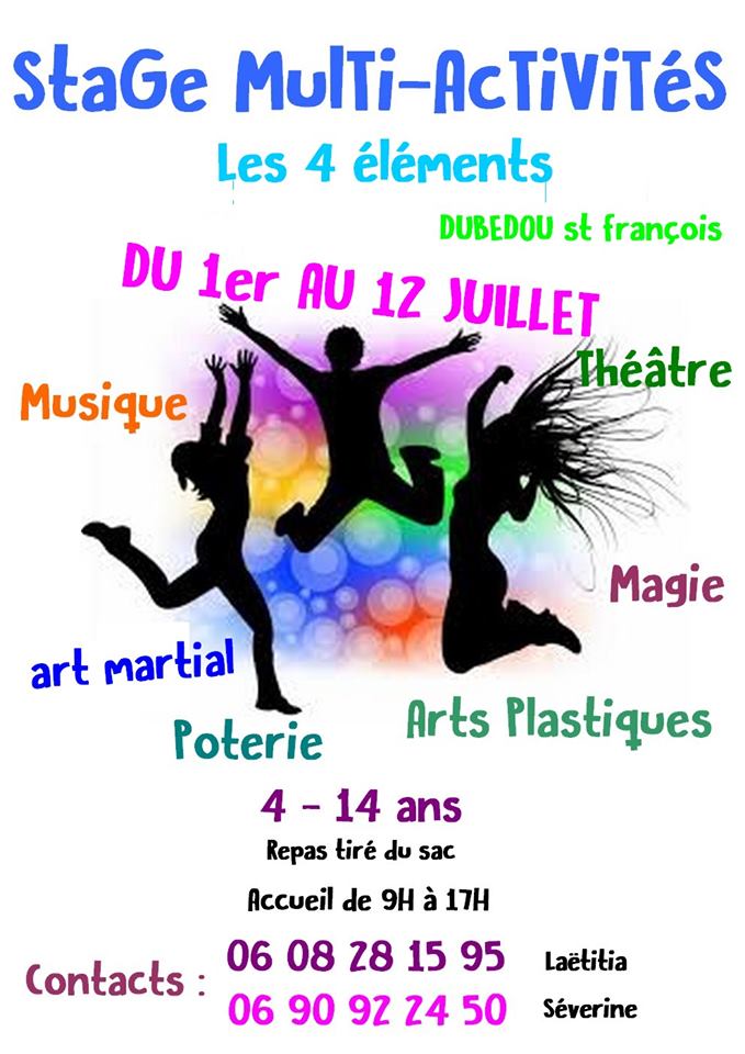 stage Multi activités – Saint François- de 4 à 14 ans