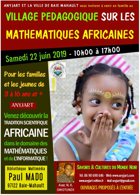 Village pédagogique sur les mathématiques africaines – 3 à 16 ans Baie Mahault
