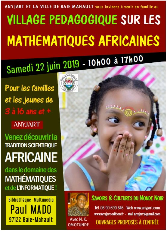 Village pédagogique sur les mathématiques africaines – 3 à 16 ans Baie Mahault