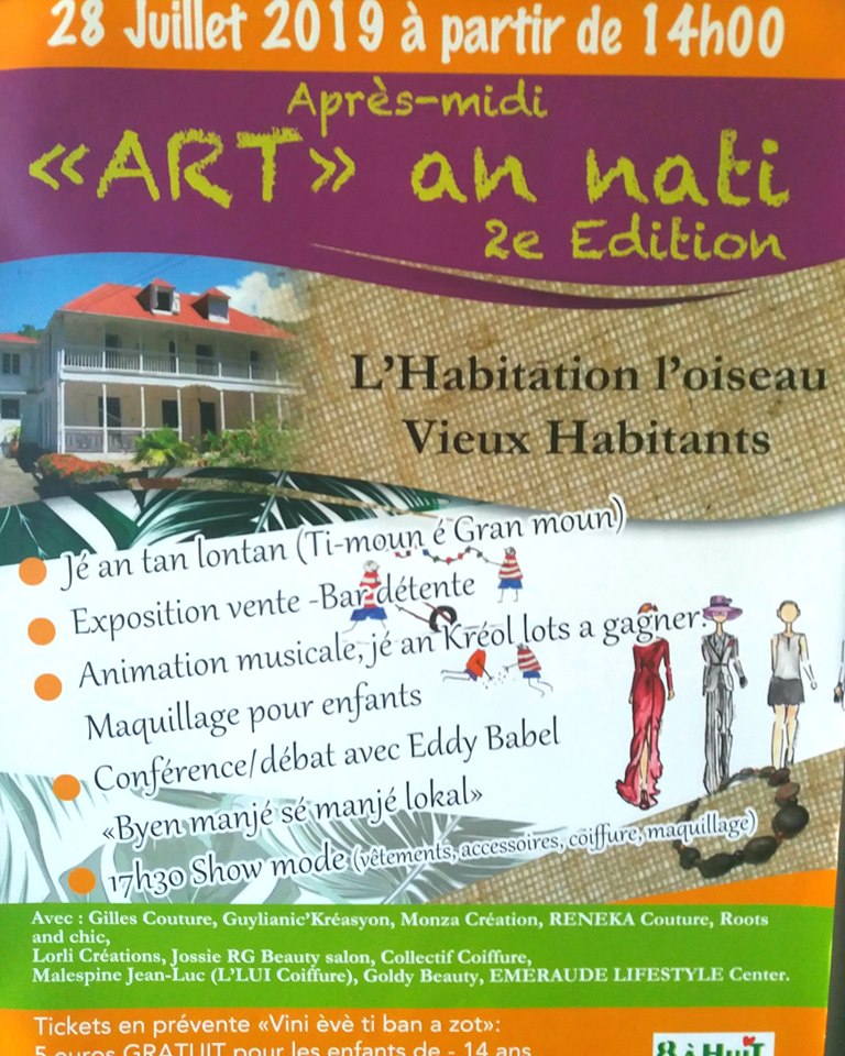 « ART An Nati » 2ème édition,c’est ce dimanche 28 Juillet Vieux Habitants.