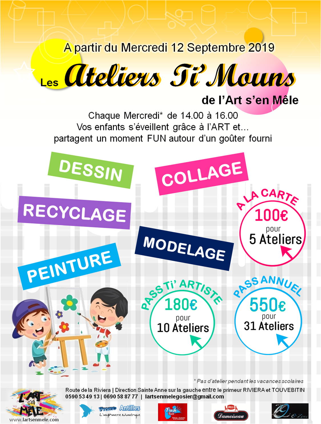 ATELIERS TI’MOUNS – le mercredi de 14 à 16h