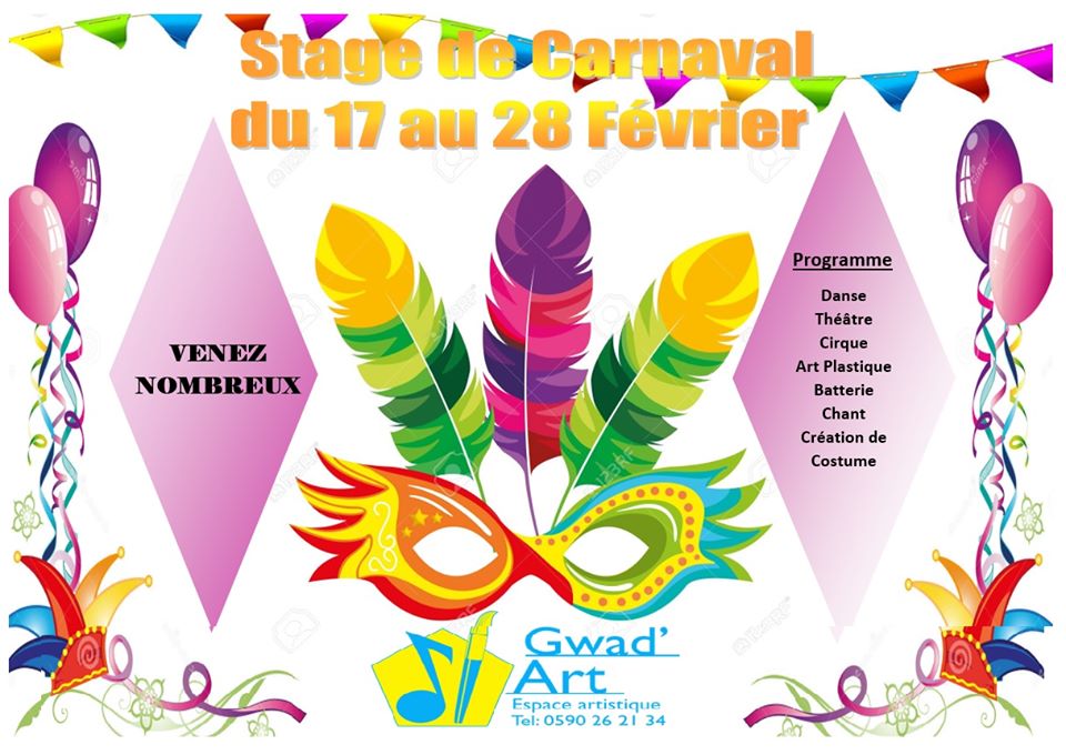 Vacances de carnaval stage du 17 au 28 Février