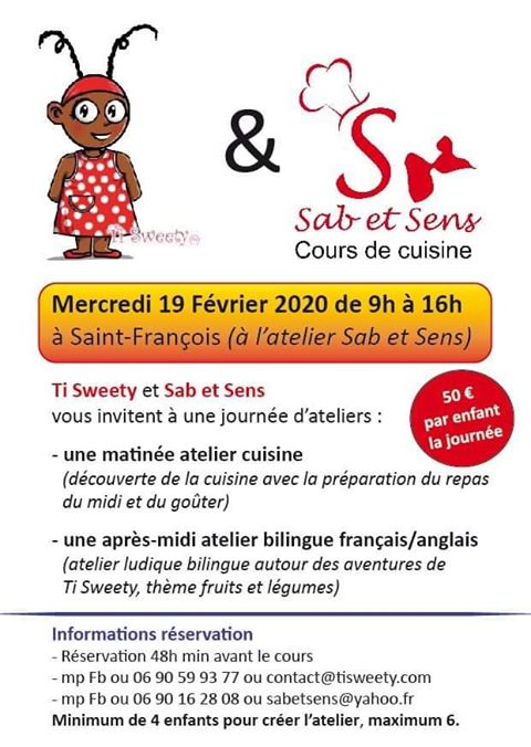 VACANCES SCOLAIRES – SAB&SENS COURS DE CUISINE LE 19 FEVRIER