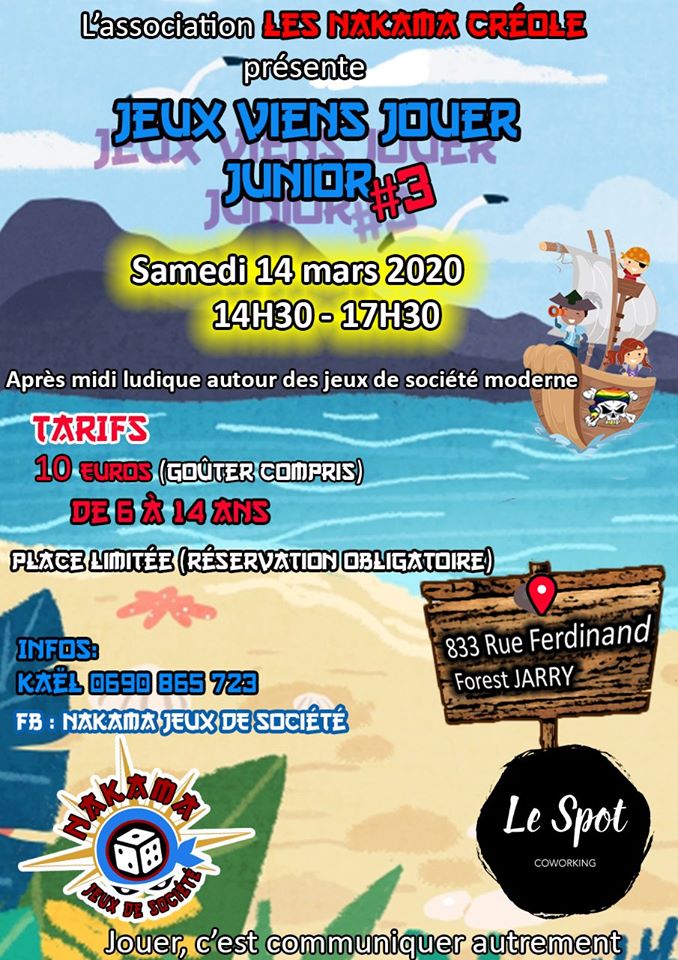 JVJ (Jeux Viens Jouer) Junior, après midi ludique!