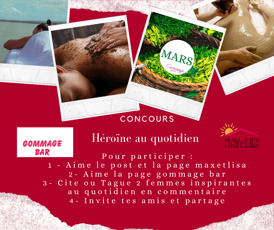 Concours journée de la Femme – Gommage Bar – Mars 2020