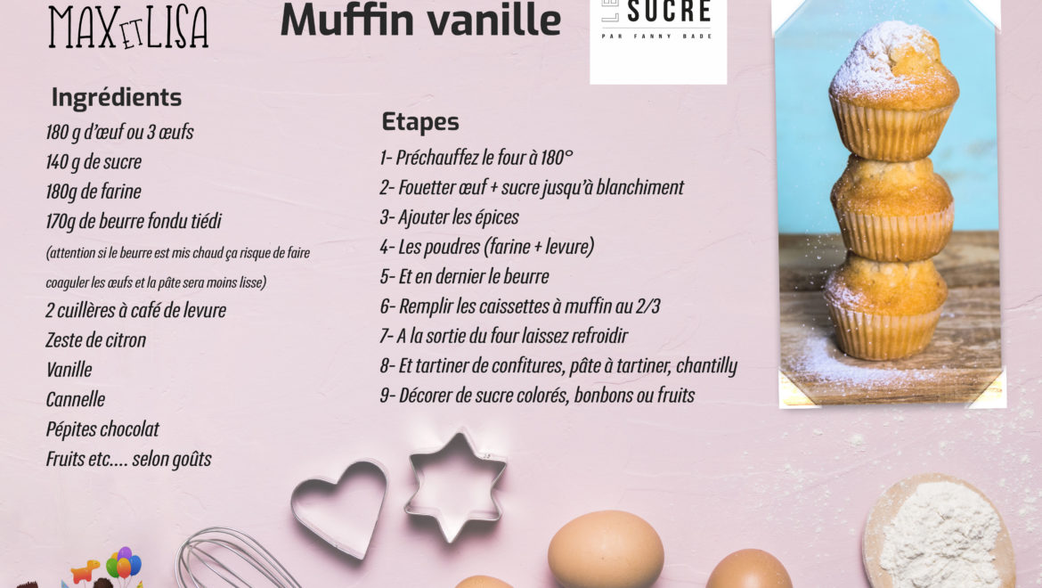 Ma p’tite recette : Muffin Vanille