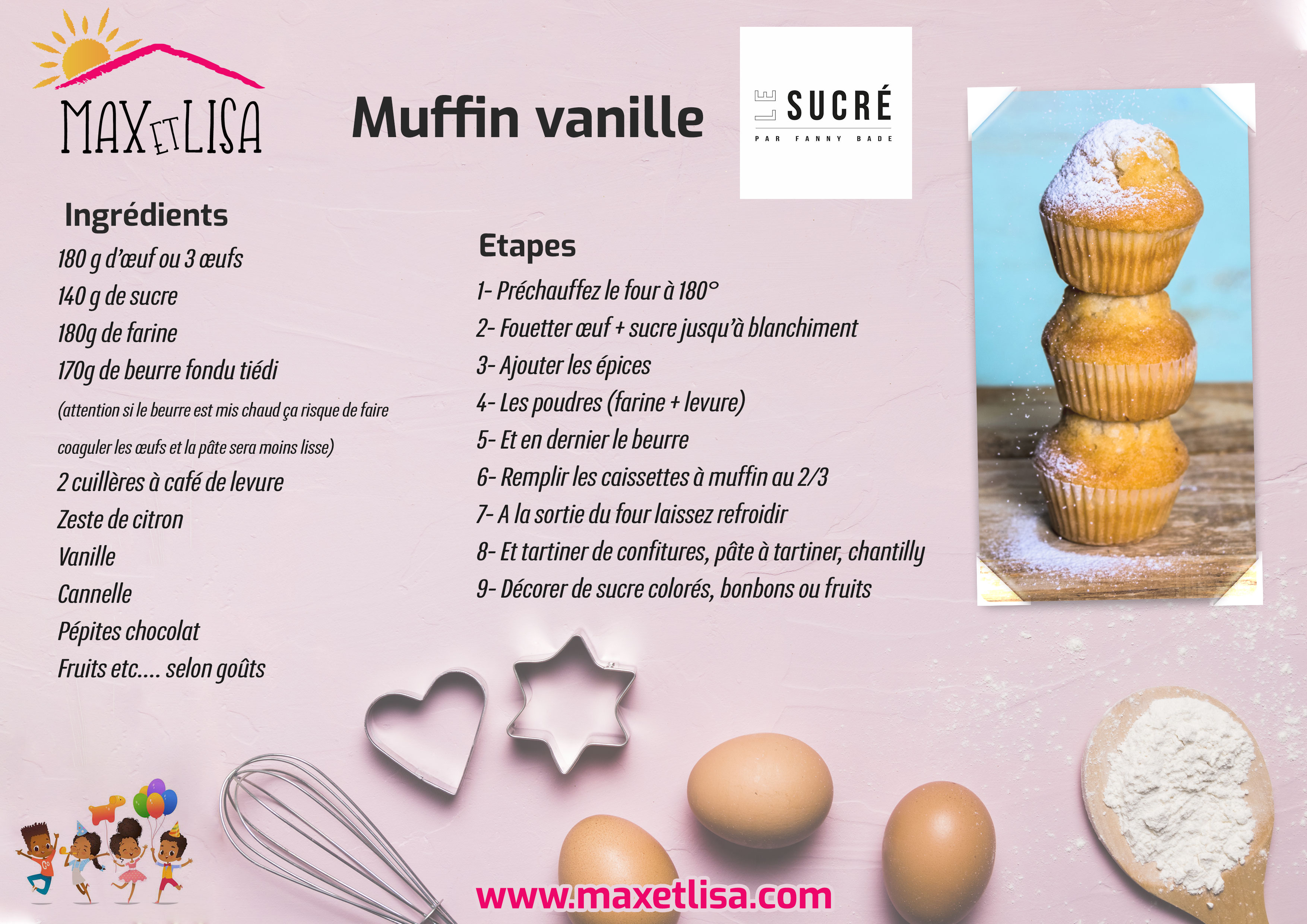 Ma p’tite recette : Muffin Vanille