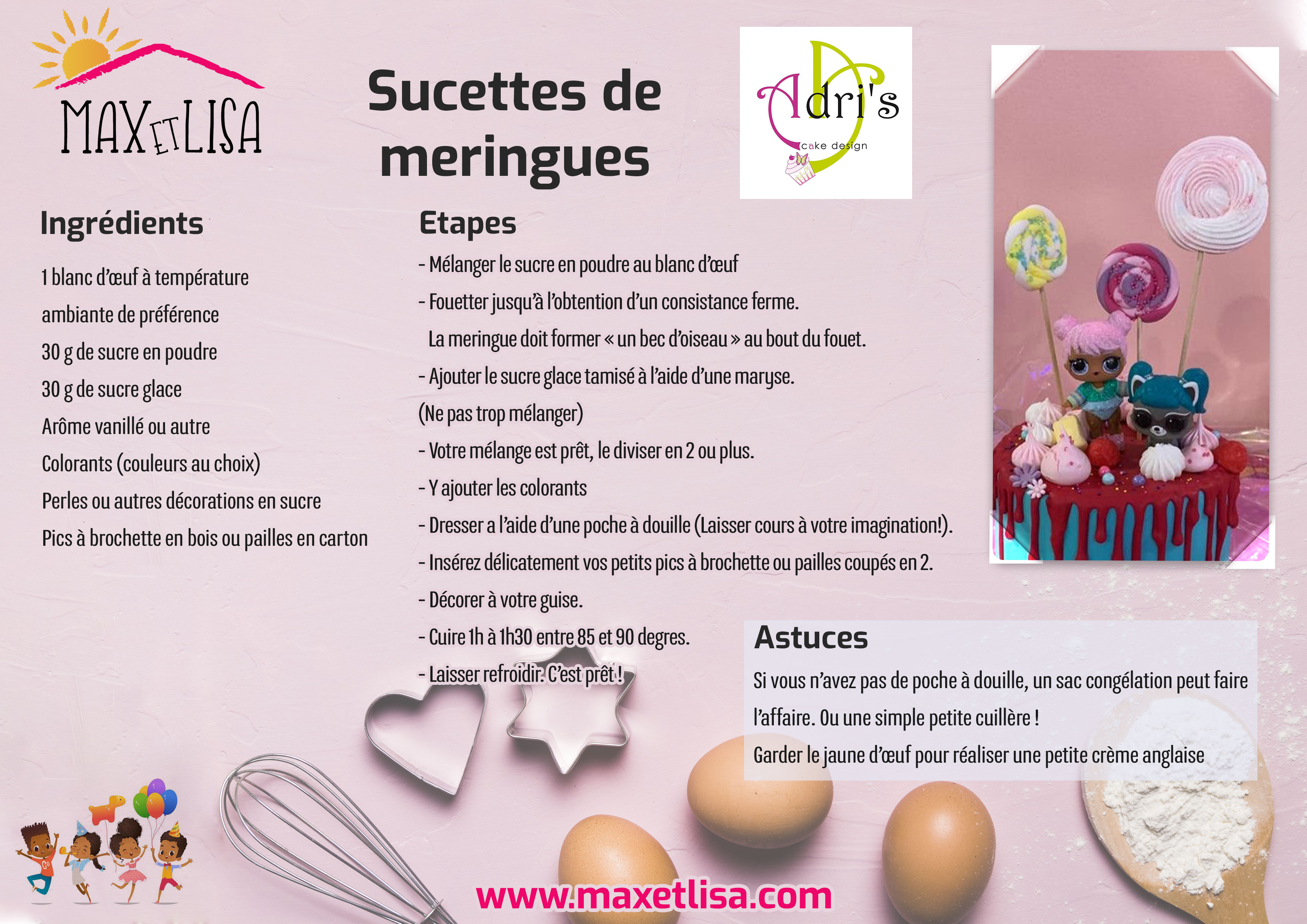 Ma p’tite recette : Sucettes de meringues