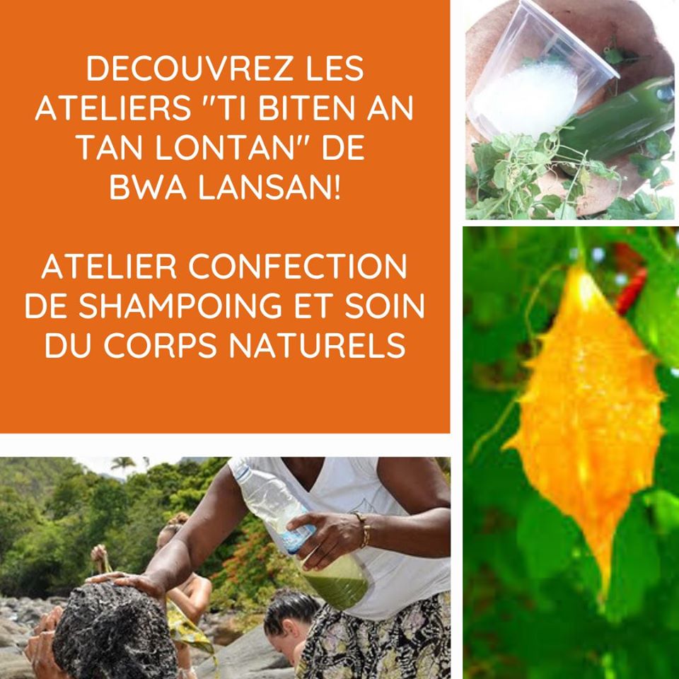 Atelier « Ti biten an tan lontan » confection de cosmétiques