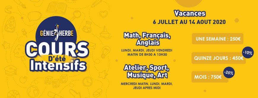 Cours d’été intensifs