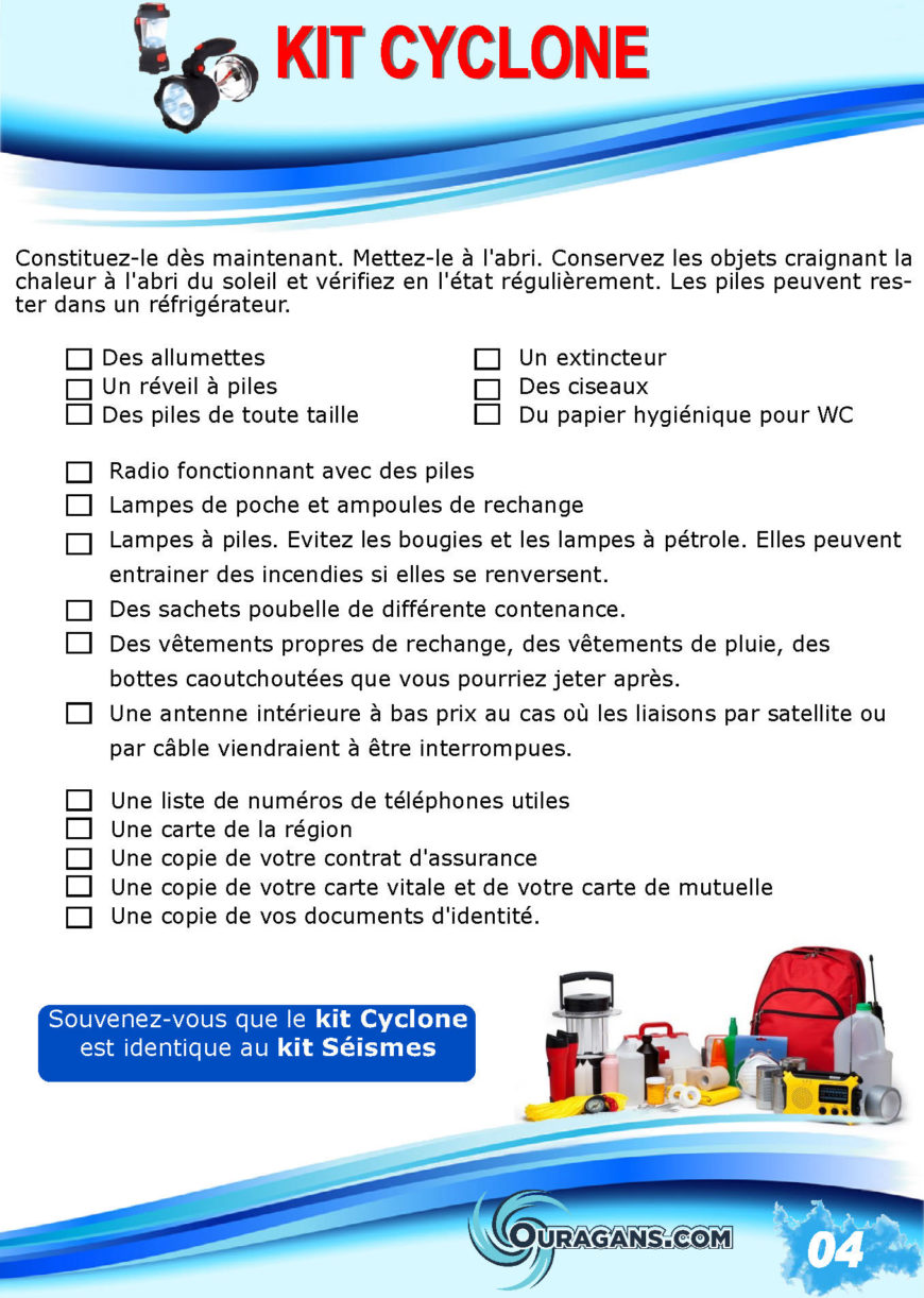 Préparons nos kits cyclone