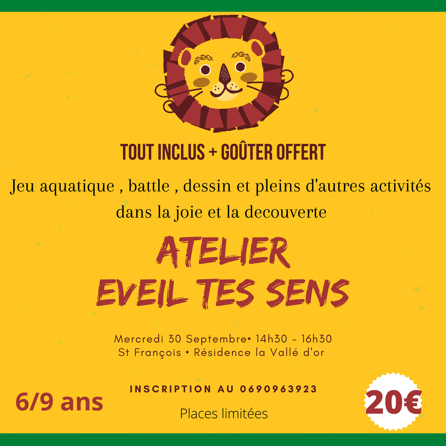 Atelier Eveil tes sens 6/9 ans