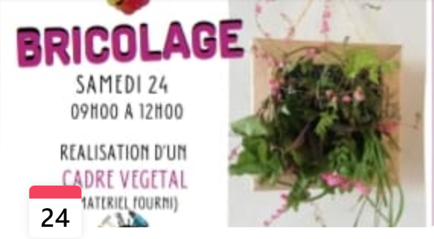 Atelier bricolage : le cadre végétal – Parents/enfants
