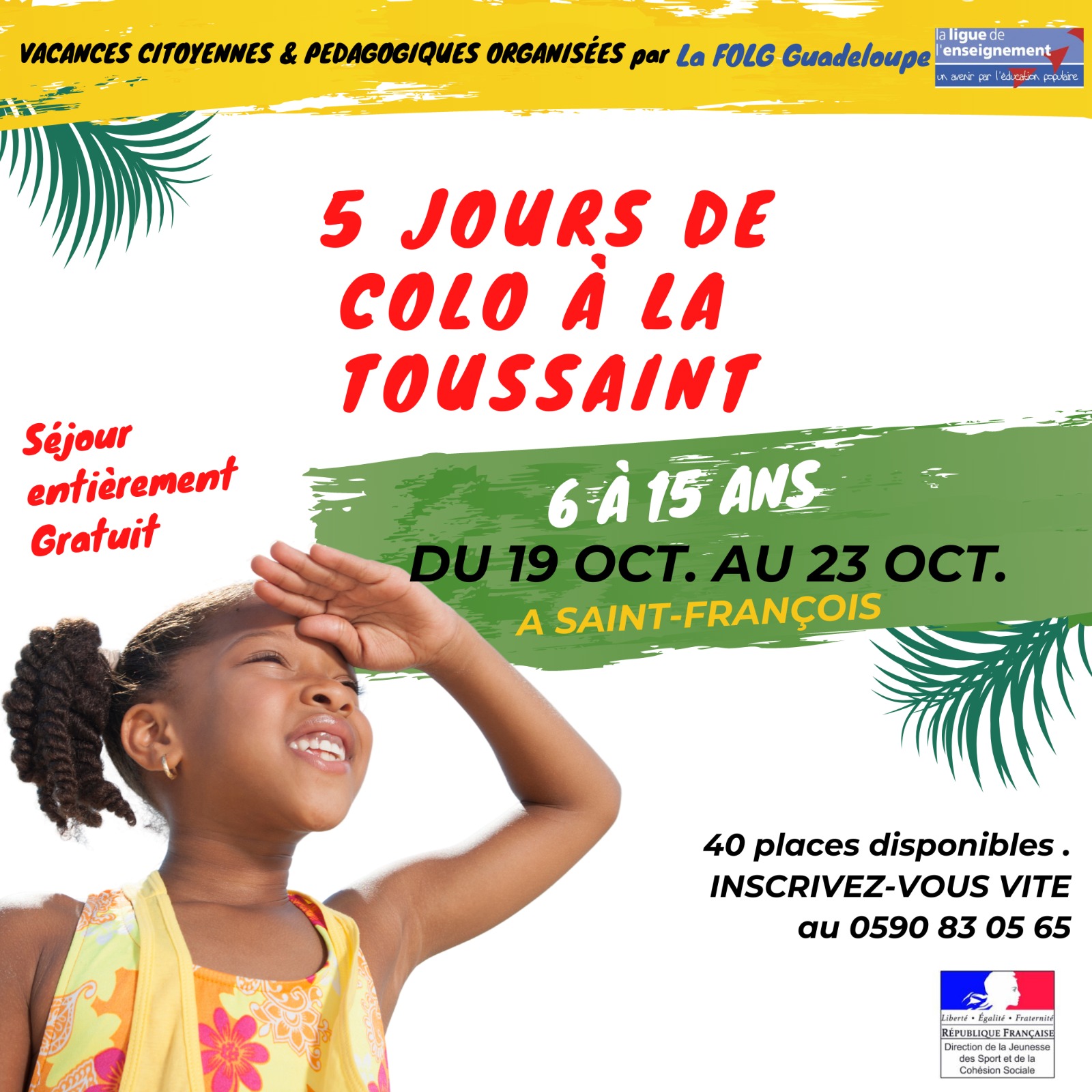 VACANCES DE TOUSSAINT – Colo de 5 jours  -6/15 ans