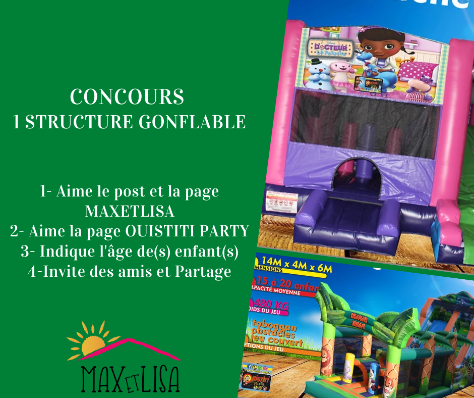 Merci Ouistiti party pour les 3 Concours