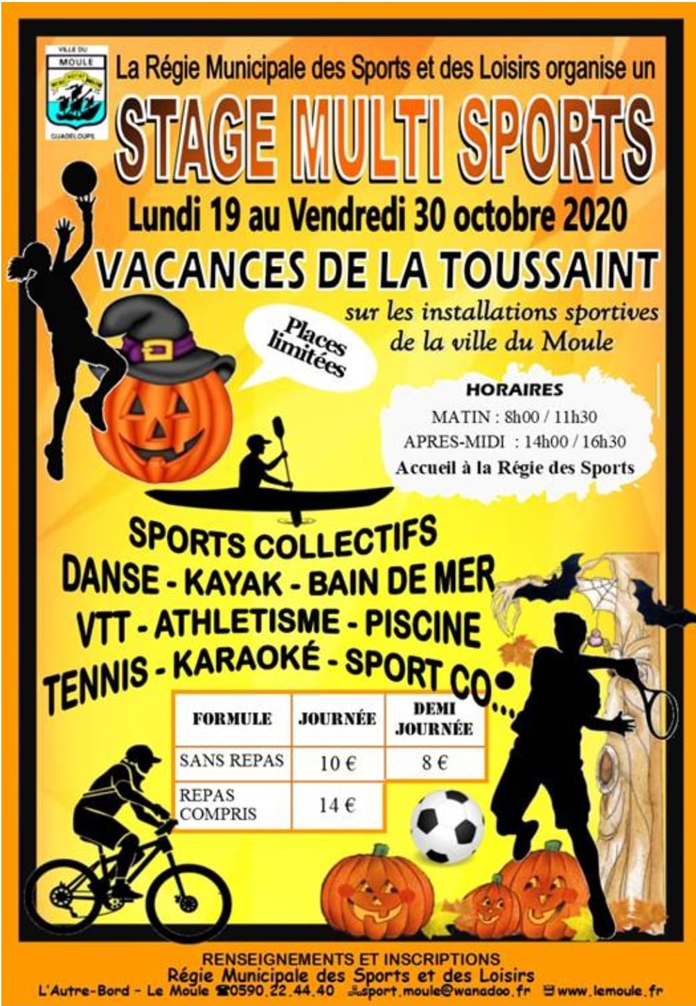 Vacances de toussaint : Stage multi sports au Moule