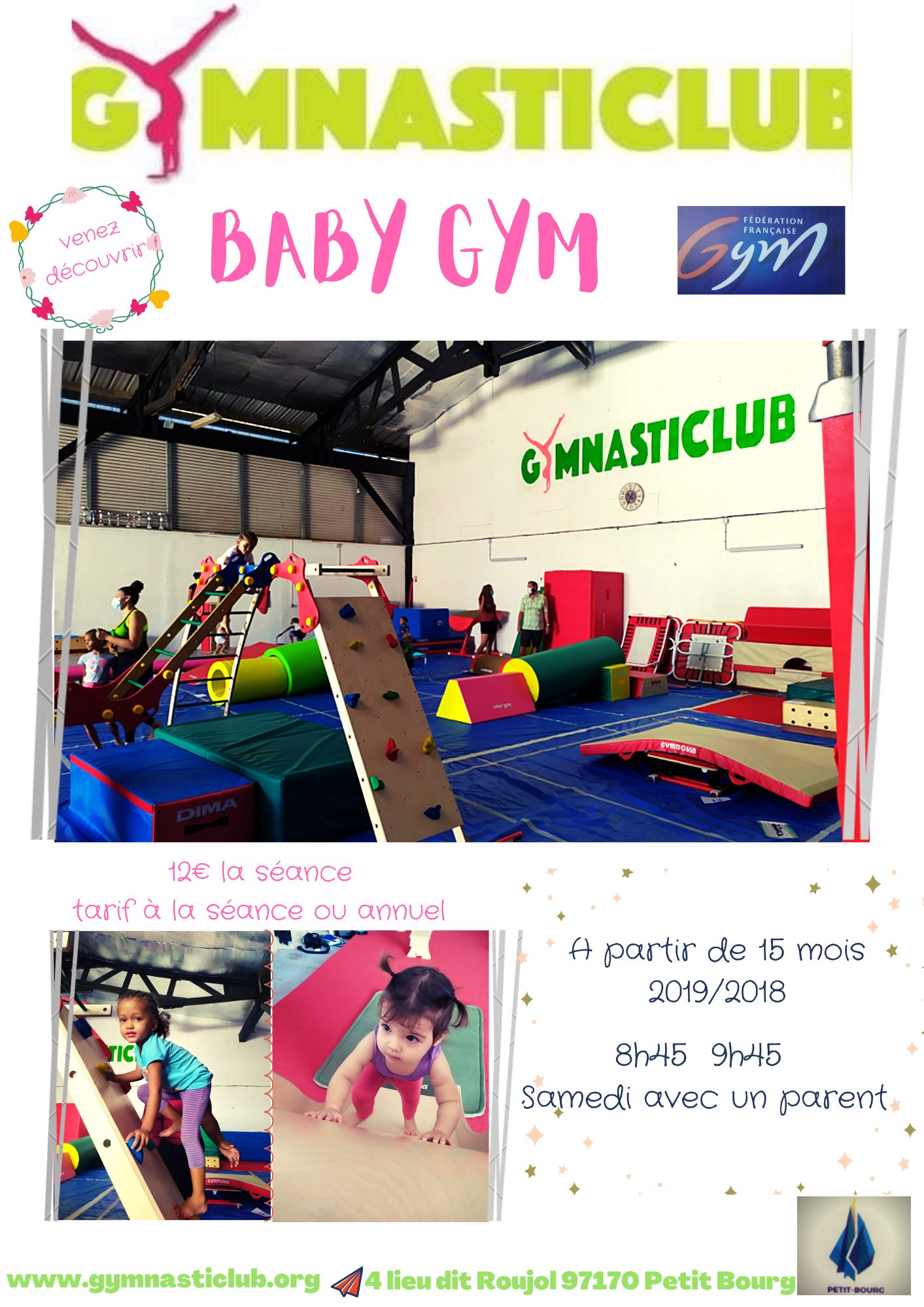 Cours de Baby gym à partir de 15 mois