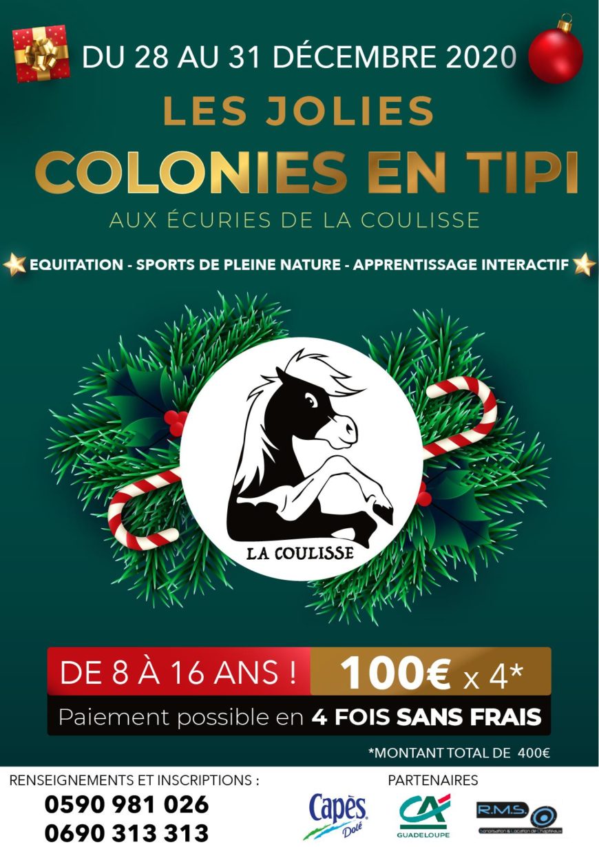 Vacances de Noel -Les jolie colonie  en TIPI – Trois Rivières 8ans et plus