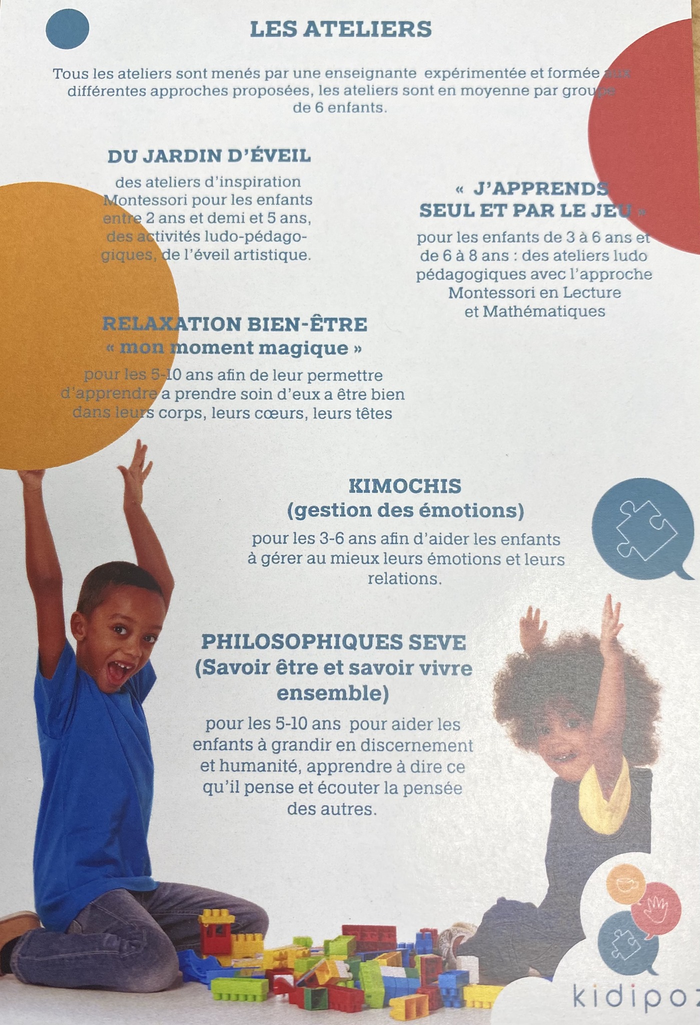 Nouveauté 2021 ! Ateliers KIDIPOZ 2/8 ans Jarry