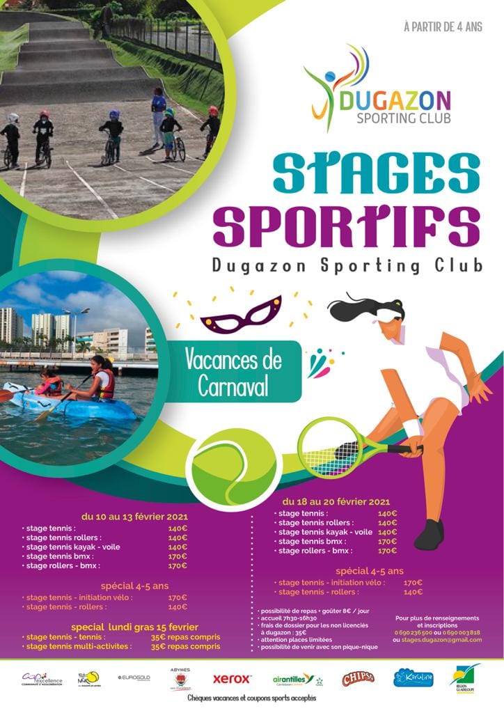 Vacances de carnaval, stage sportif -Abymes