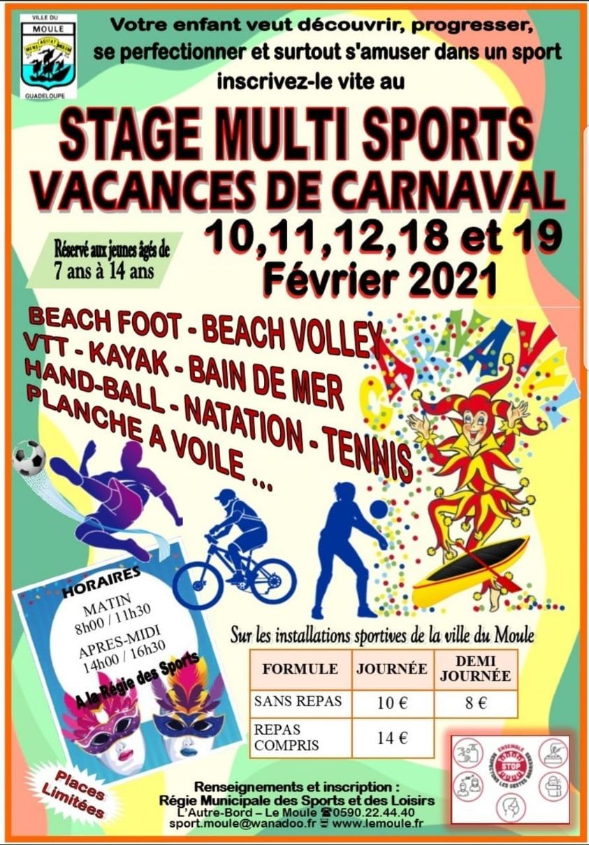 Vacances de Carnaval – Multi sports – Le moule