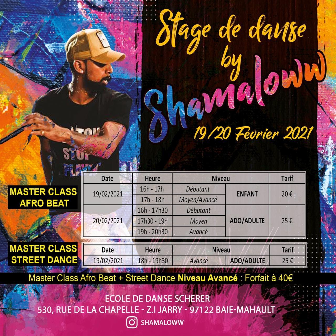 Vacances de carnaval- Stage de Danse Afro Beat – Baie Mahault