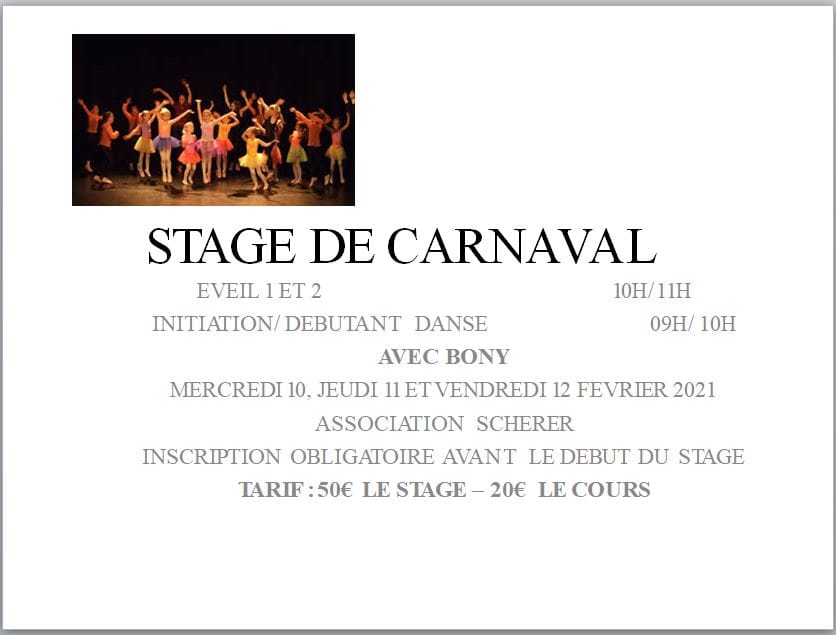 Vacances de Carnaval – Stage de danse – Baie-Mahault
