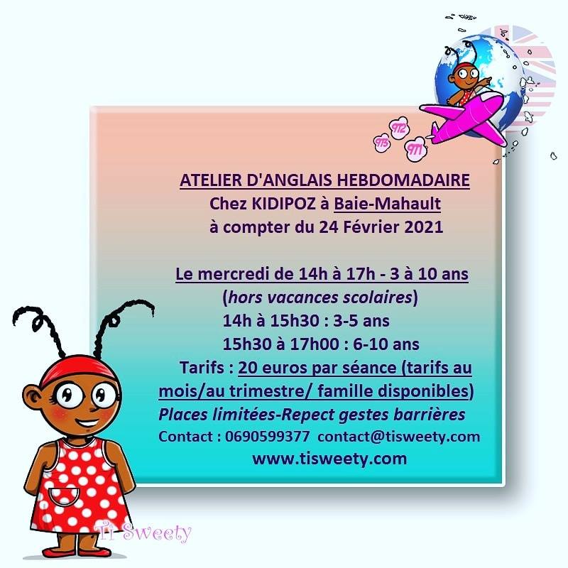 Atelier hebdomadaire en Anglais avec Ti Sweety – Baie Mahault