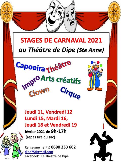 Vacances de carnaval – Stage artistique – Sainte Anne
