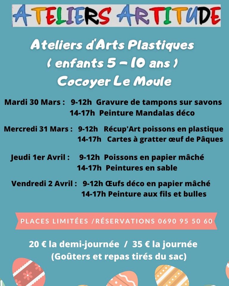 Vacances de Pâques – Stage artistique -Le Moule