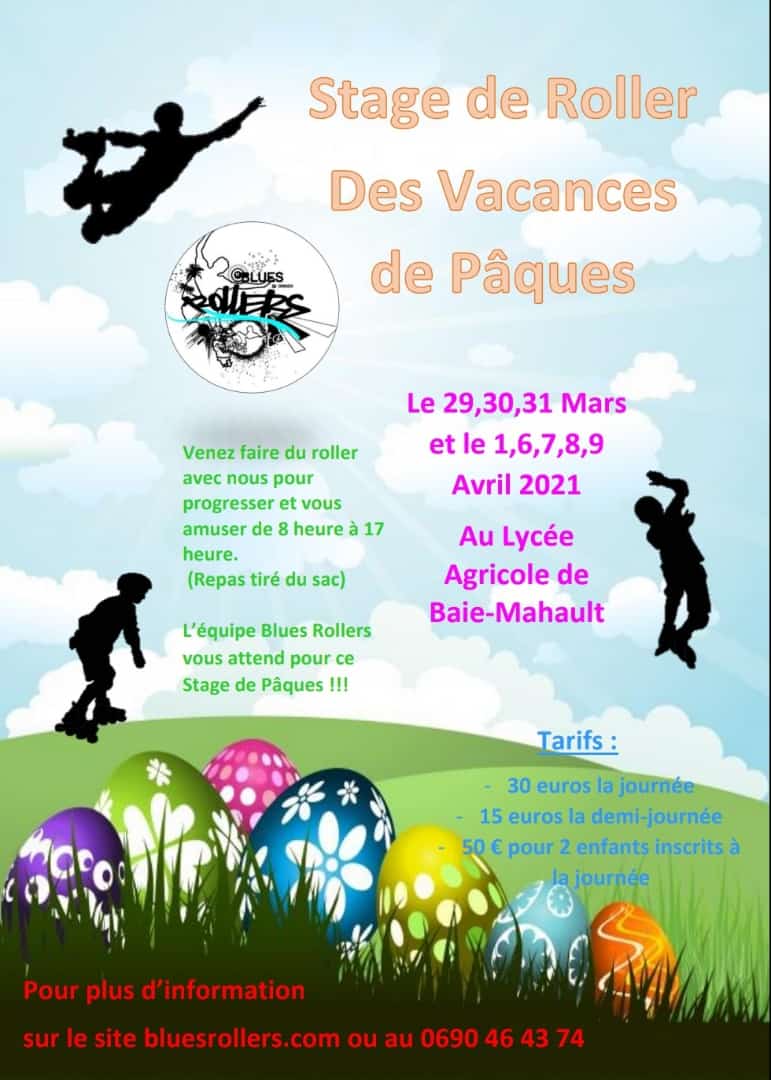 Vacances de Pâques – Stage de Rollers -Baie-Mahault