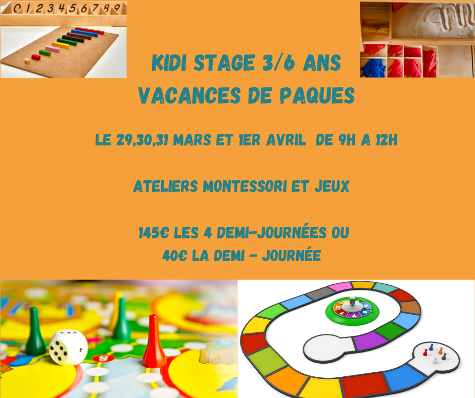 Vacances de Pâques – KIDI STAGE 3/6 ans- KIDIPOZ Baie Mahault