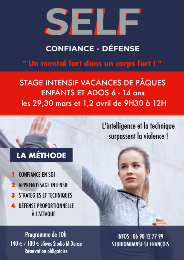 Vacances de Pâques – Stage de self défense – Saint François