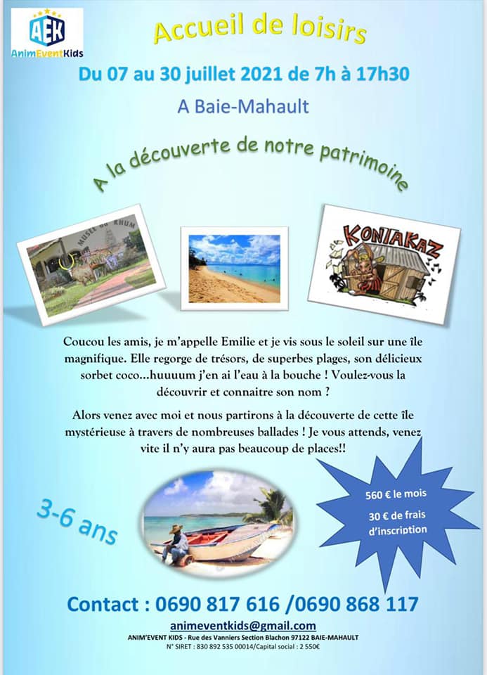 A la découverte de notre patrimoine – Baie Mahault 3/6 ans