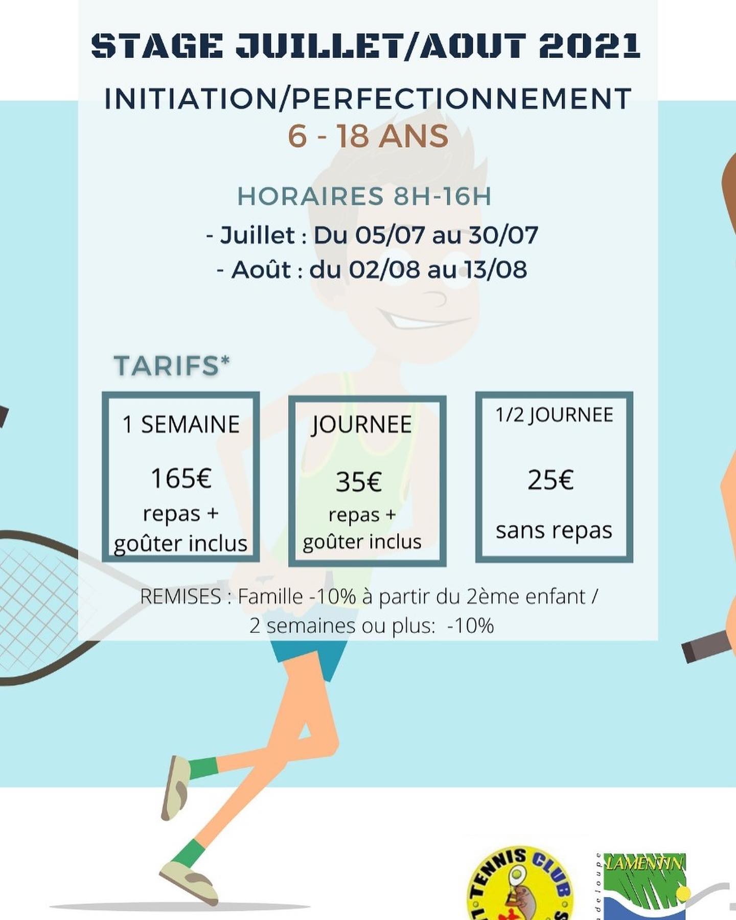 STAGE JUILLET/AOÛT ENFANTS AU TC Lamentinois !