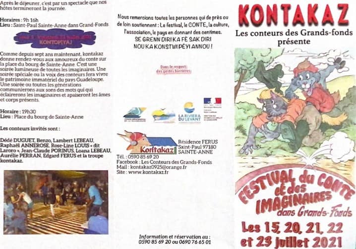 Festival du conte avec kontakaz 15,16,17 ,20,21,22,23 Juillet