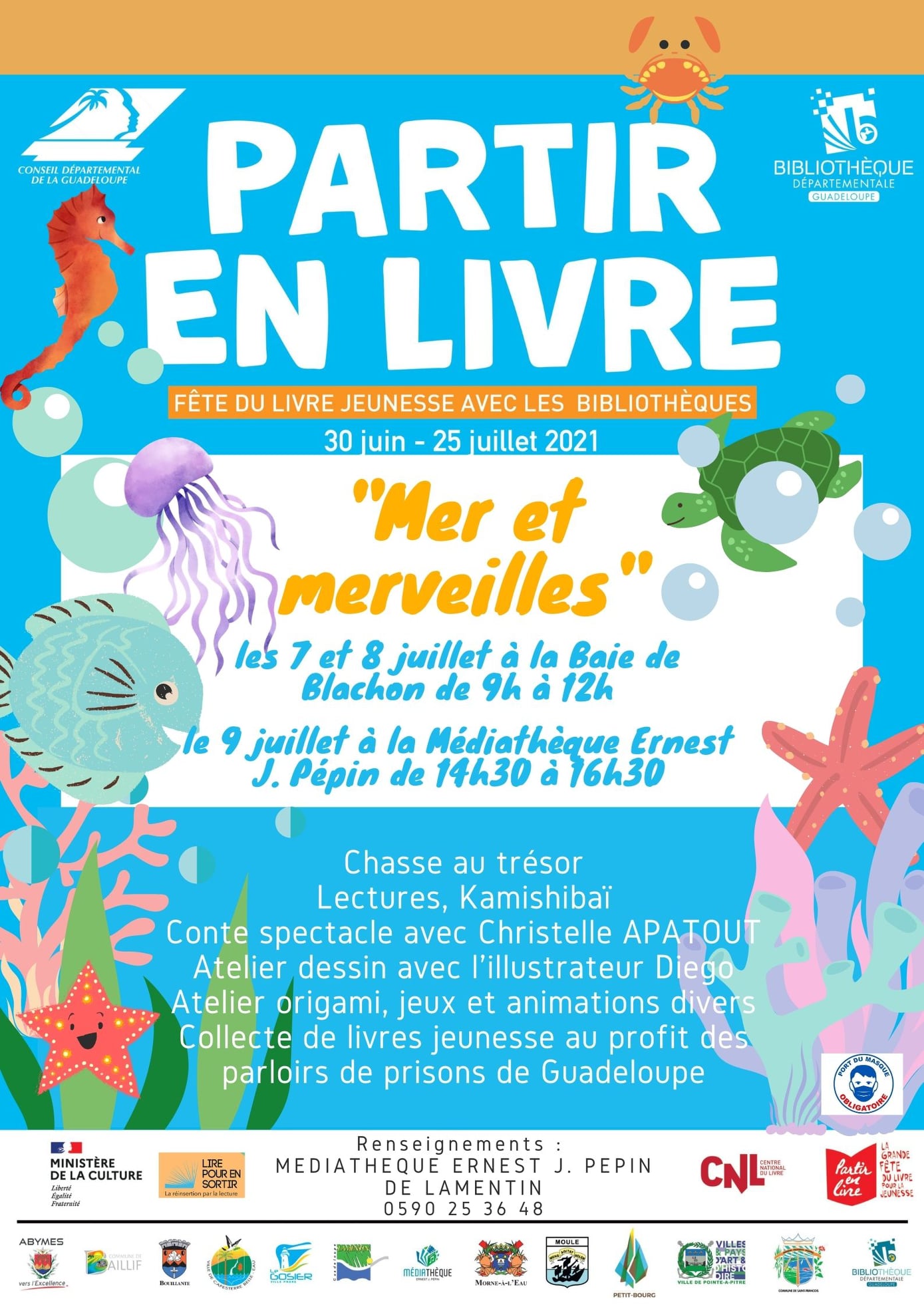 Partir en livre en Guadeloupe  » Mer et Merveilles »