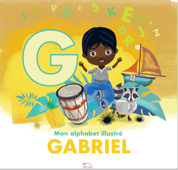 Nouveau : Mon alphabet illustré - Livre personnalisé avec le prénom de l'enfant & un personnage – Image 9