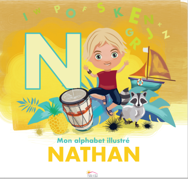 Nouveau : Mon alphabet illustré - Livre personnalisé avec le prénom de l'enfant & un personnage – Image 11