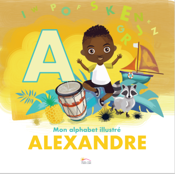 Nouveau : Mon alphabet illustré - Livre personnalisé avec le prénom de l'enfant & un personnage – Image 2